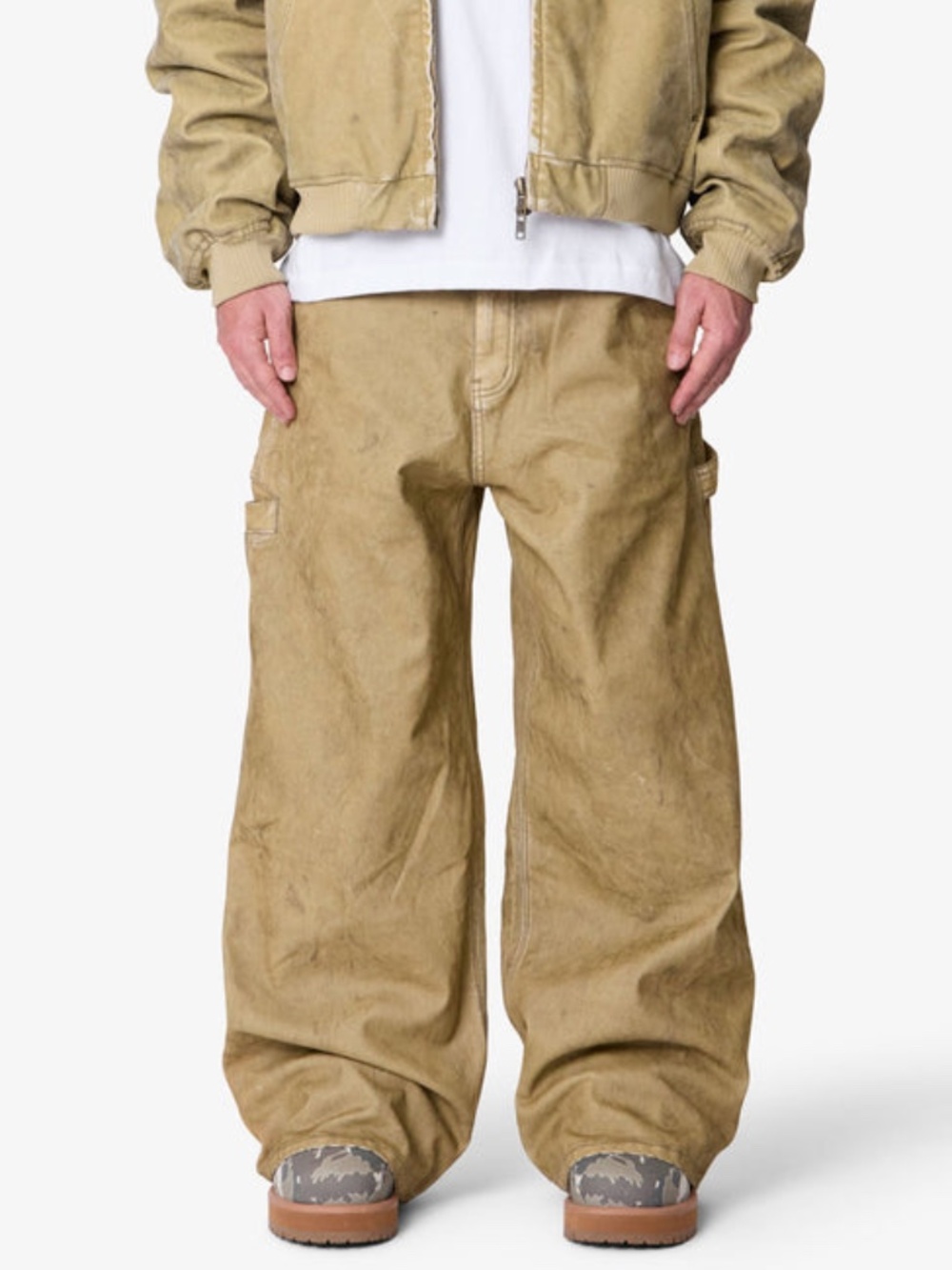MNML Men's Flocked Oversized Work Pants size 32